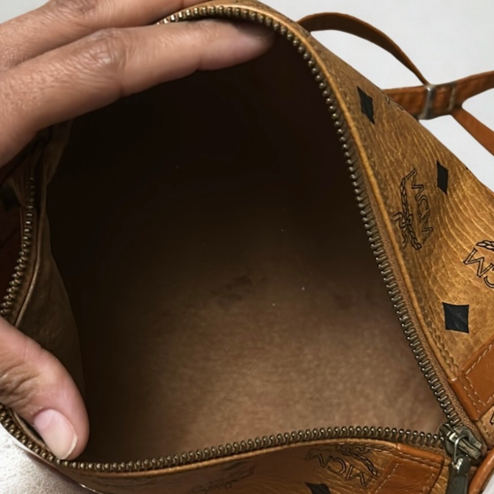 MCM Visetos Barrel Crossbody Bag - Picture 12 of 13